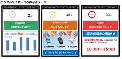 混雑状況を見える化し「3密」を軽減するデジタルサイネージの提供を開始