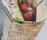 新聞紙で作った袋