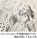 ジョン・テニエル『不思議の国のアリス』 挿絵（部分）１８６５年