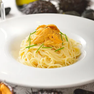 期間限定！北海道産塩水ウニの冷製スパゲティ