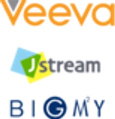 Veeva Japan株式会社、株式会社Jストリーム、株式会社ビッグエムズワイのロゴ