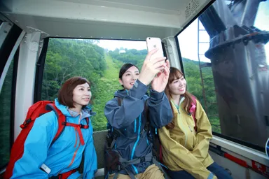 ゴンドラ内でパシャリ