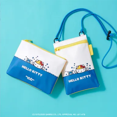 スイミング キティ　サコッシュ＆フラットポーチ