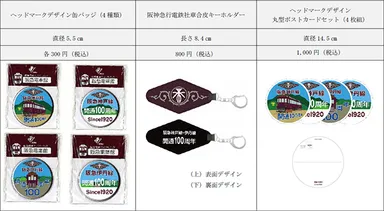 商品名・サイズ・価格