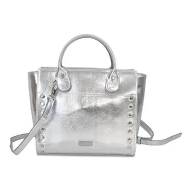 3WAYスタッズ付きハンドバッグ ゴールド