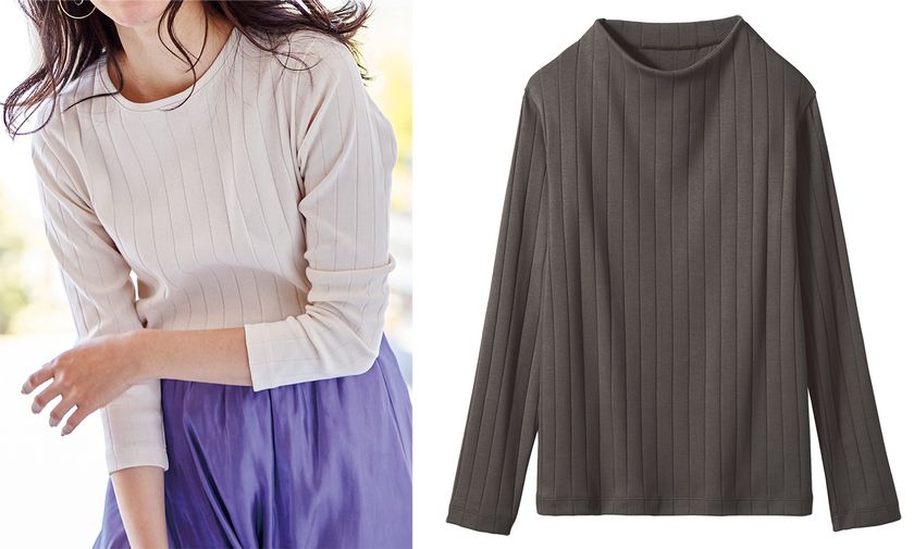 ベルメゾン あったかインナー「Hotcott (R)」
一枚でおしゃれにあったか！おでかけタイプが誕生！

一枚で着られる『おでかけホットコット』シリーズ
綿混あったかインナーの新タイプ『ミニハイネック』
7月17日より発売開始