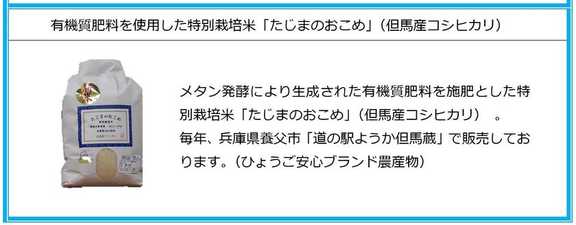 再生可能エネルギー施設から生成される有機質肥料販売のお知らせ｜株式会社トーヨー養父バイオエネルギーのプレスリリース