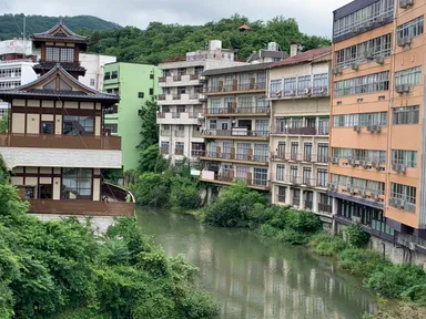 飯坂温泉の風景