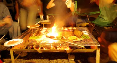 知床民のバーベキュー風景