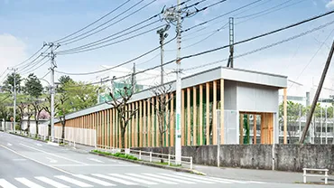 屋内練習場外観(工学院大学附属中学校・高等学校)