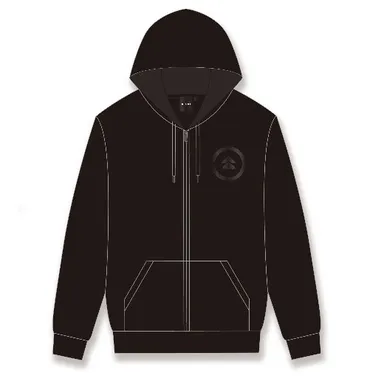 Ghost of Tsushima ロゴ＆家紋 パーカー (GHOSTデザイン)ブラック表