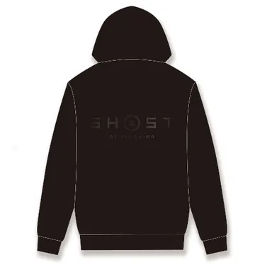 Ghost of Tsushima ロゴ＆家紋 パーカー (GHOSTデザイン)ブラック裏
