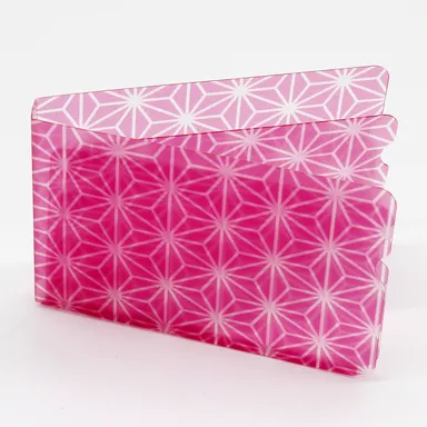 8パターンの絵柄(写真は麻の葉ピンク)