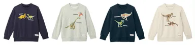 シュライヒ リアル恐竜プリント長袖スウェットシャツ