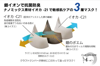 抗菌防臭、敏感肌ケアの3層