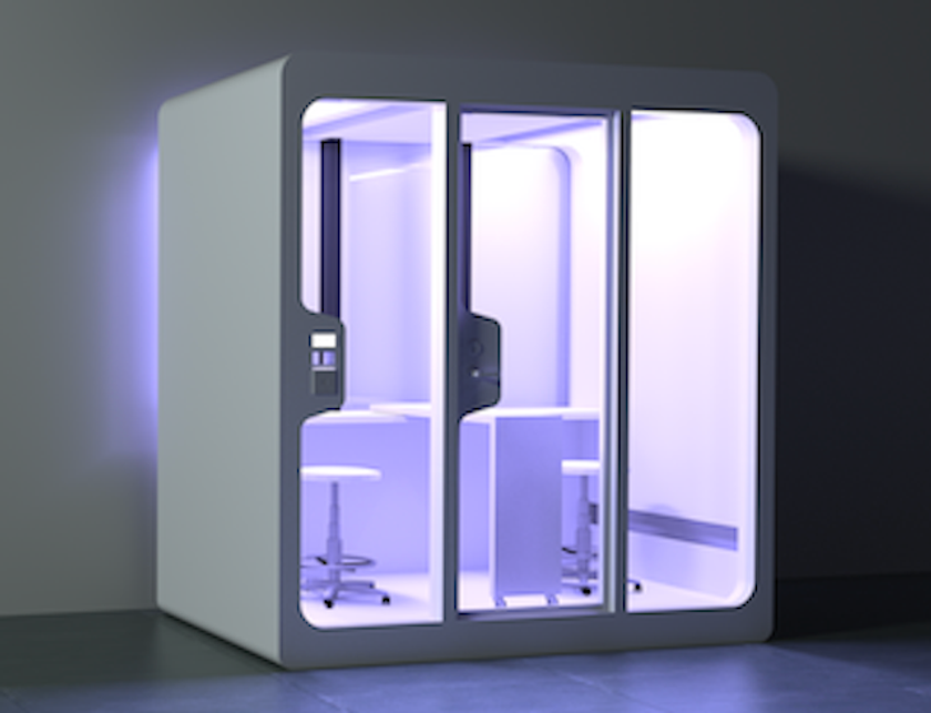 除菌システムを実装した3平米個室“BlueBox”を開発
　8月11日より試作品見学会受付を開始