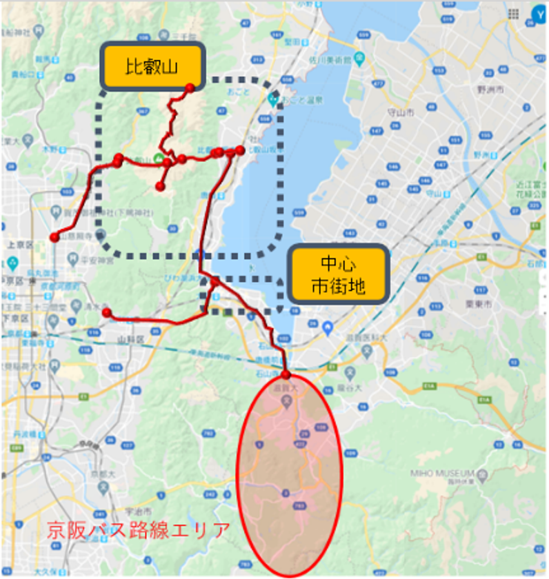大津市中心市街地および比叡山周遊の活性化を目指した
MaaS実証実験が国土交通省の
令和２年度日本版MaaS推進・支援事業に
採択されました（10月中、事業開始予定）。