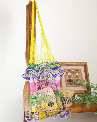 カラフル網バッグ(サークル)4