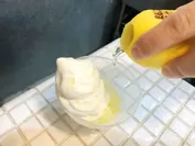レモン果汁はそのままかき氷へ