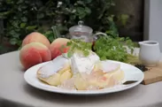 国産白桃のローズヒップピーチパンケーキ2