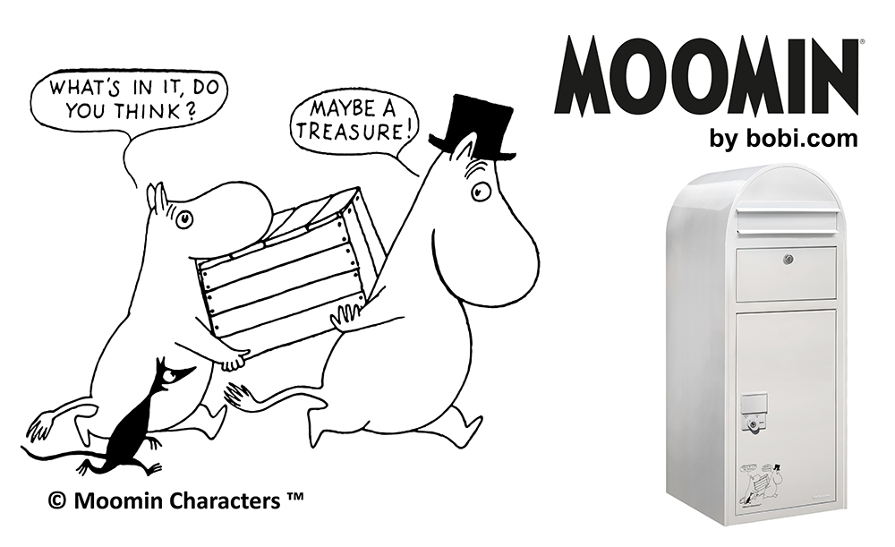 海外限定 郵便ポスト 壁付け 郵便受け セキスイデザインワークス Moomin Flap bobi ムーミンフラップボビ ポスト本体のみ ネイビーブ 