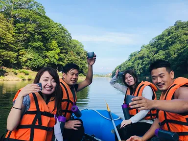 京都嵐山でも乾杯！！