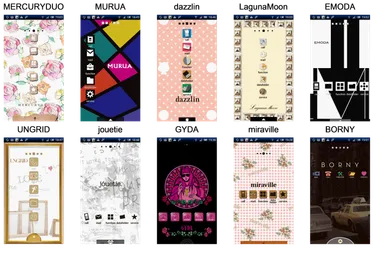 全10ブランドのきせかえコンテンツイメージ