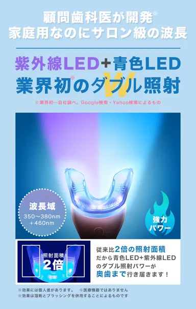 業務用パワーの家庭用ホワイトニング器、9/30新発売! 歯科医開発で 業務用パワーの家庭用ホワイトニング器、9/30新発売! 歯科医開発で