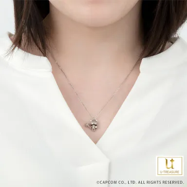 アイルーネックレス試着イメージ