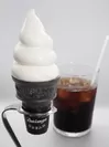ソフトクリームとコーヒーの相性抜群