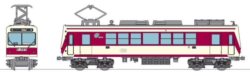 「鉄道コレクション 叡山電車700系（登場時カラー）」
オリジナル仕様を発売します