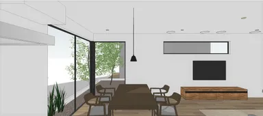 1. 眺望を楽しむシンプルモダンな家