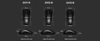 ZA-Bシリーズ　サイズ表