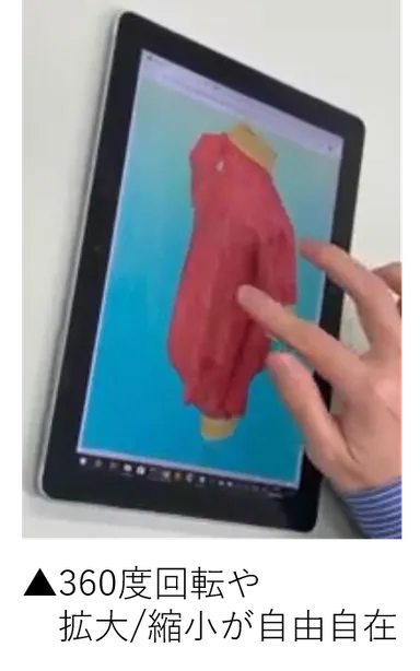 3Dモデル操作の様子