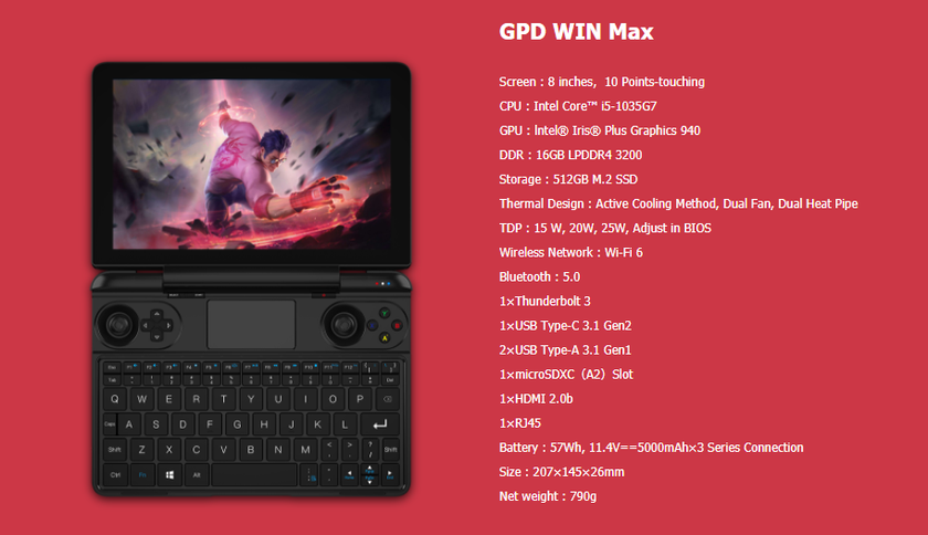 【ハードカバーその他特典つき】GPD WIN MAX 2020