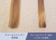 ヘアオイル使用時の髪