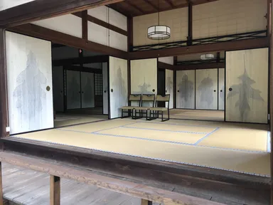 襖絵が落成した鹿王院客殿