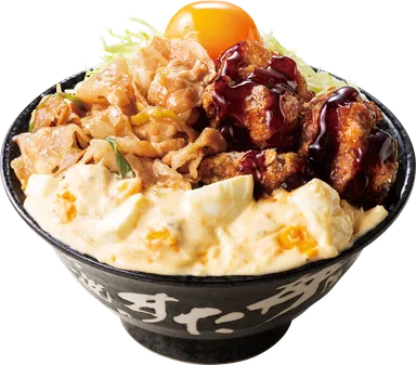 “ゴロ・ガリ・タル”唐揚げ合盛りすた丼　950円(税込)
