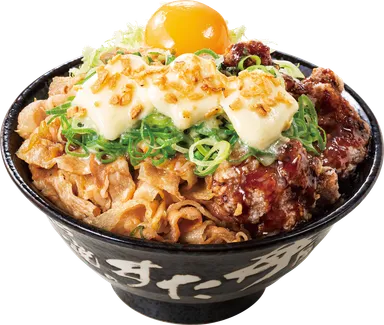 “ガリ・ガリ・バタ”唐揚げ合盛りすた丼　950円(税込)