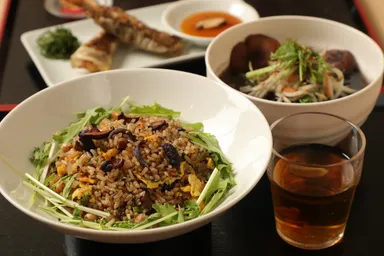 原木しいたけづくしの昼ごはん(中華編)