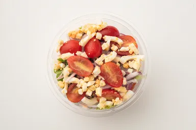 「あまーいフルーツトマトとゆで卵のサラダカッペリーニ」