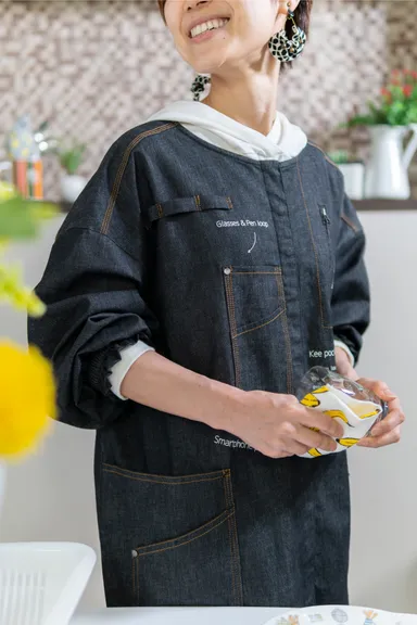 多機能ポケットの「デニムなのにCappo」(ブラック)