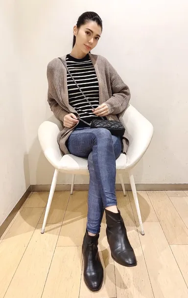 デニムライク レギンス　着用イメージ5