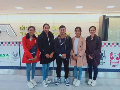 10月6日に日本に入国したカンボジア初となる「介護特定技能評価試験合格者」5名