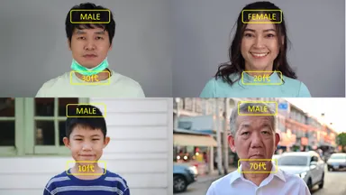 年齢性別　マスク無