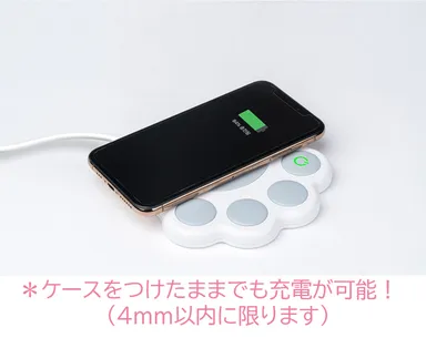 ケースをつけたままでも充電可能