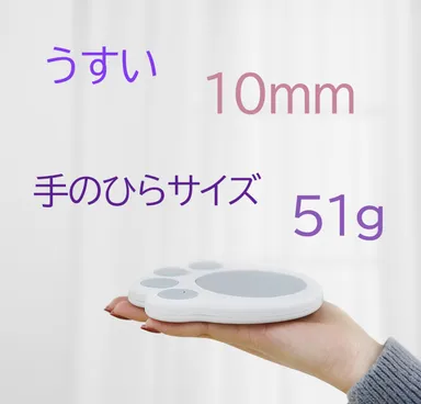 薄くて軽い手のひらサイズ