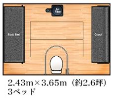 住宅用防災シェルターフロア図