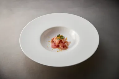 シマエビとカラスミの冷製カッペリーニ