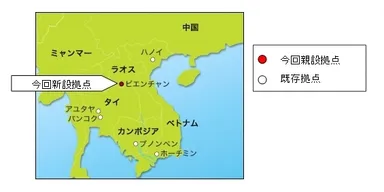 メコン経済圏 NTT Com拠点展開図